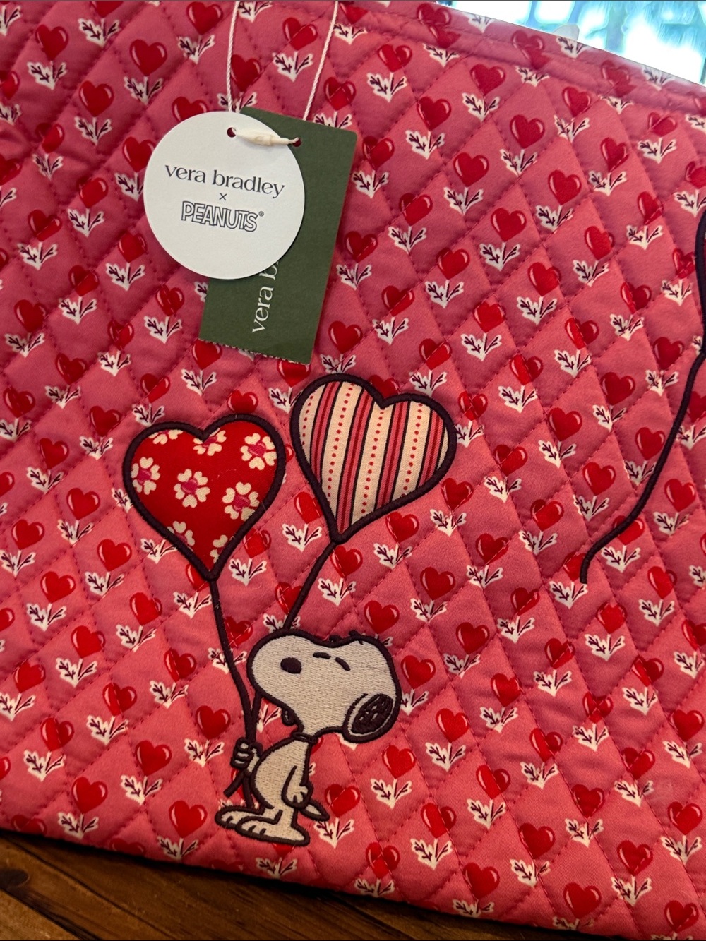 Vera Bradley Pink Quilted Small Tote -Love is in the Air🩷♥️ - Picture 2 of 5
